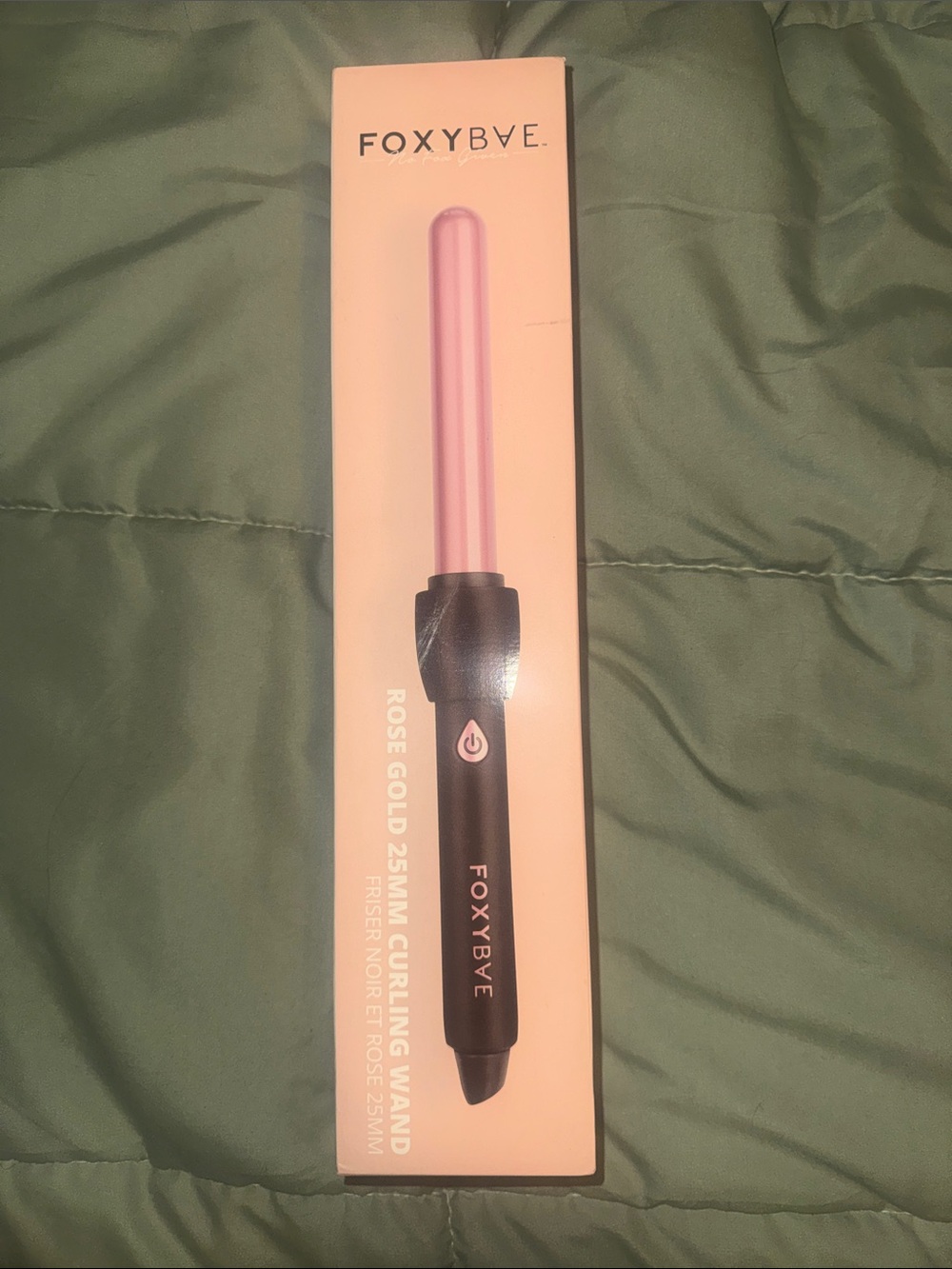 FOXYBae Rose Gold 25mm Curling Wand - Pink Barrel, Black Handle New in box